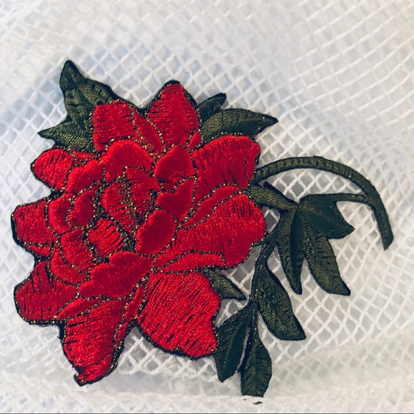 Red RoseHalter Ruched Mesh Dress - Picture 6 of 6